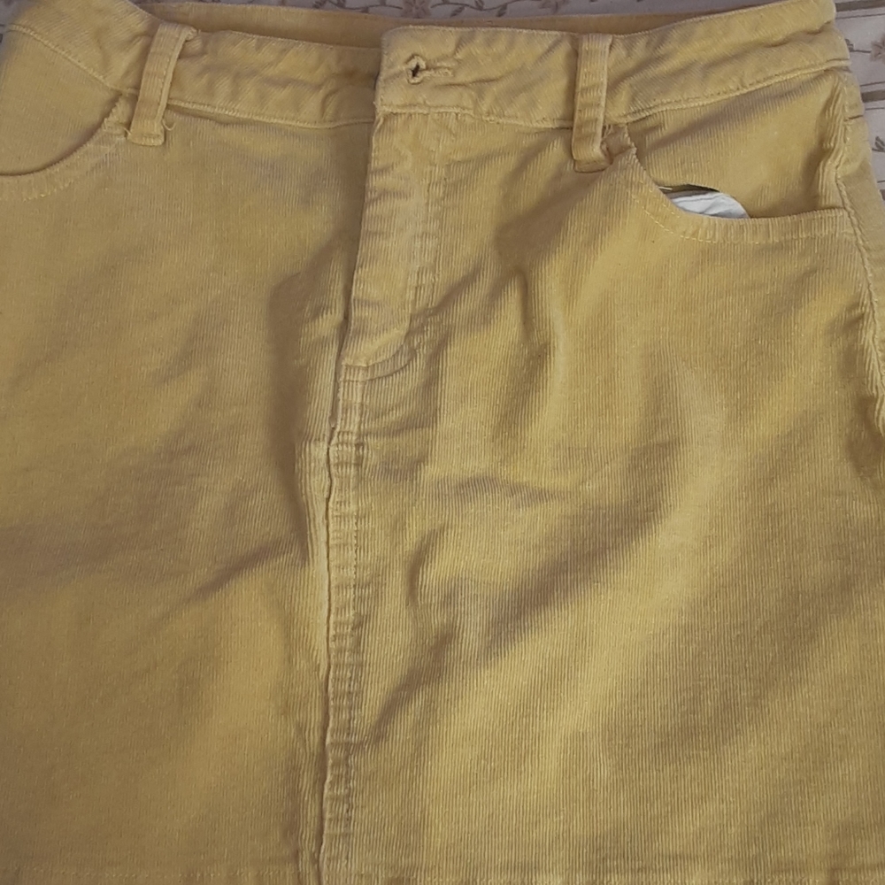 Yellow Jean Skirt
